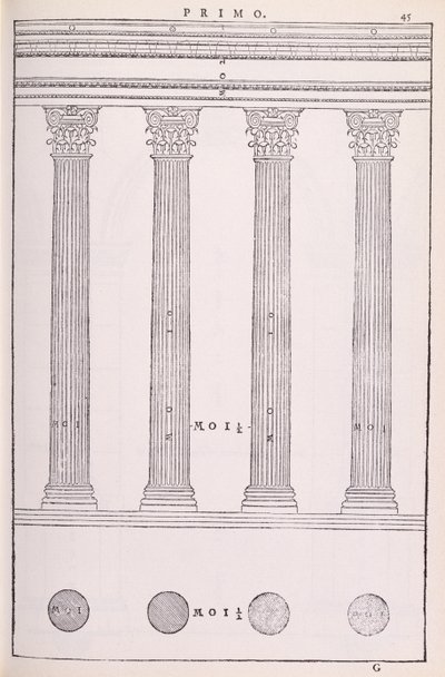 The Composite Order, illustration from a facsimile copy of 